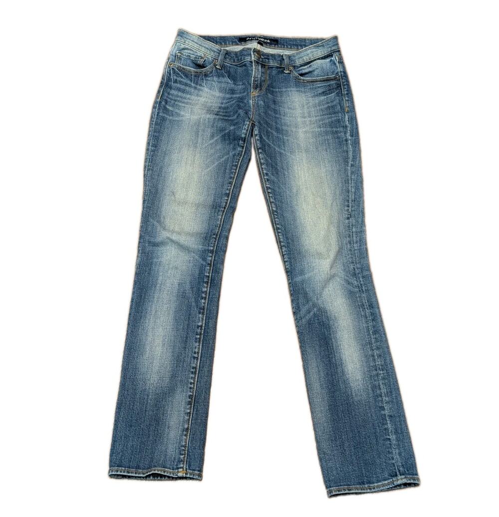 Driftwood Slim Straight Leg Jeans Blue Denim 28x31